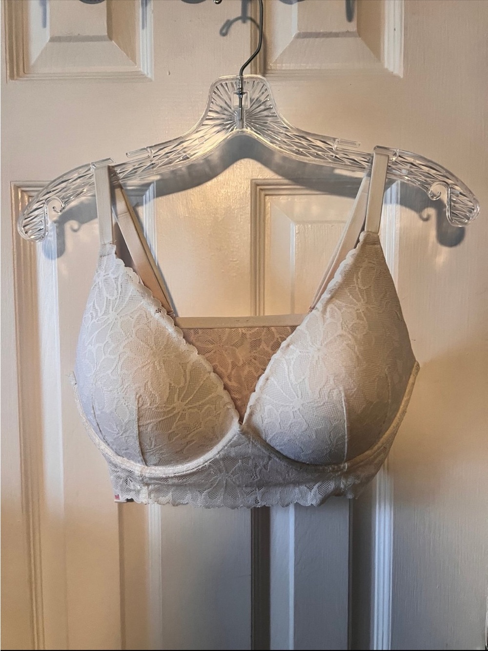 Victoria's Secret White Lace Plunge Bralette